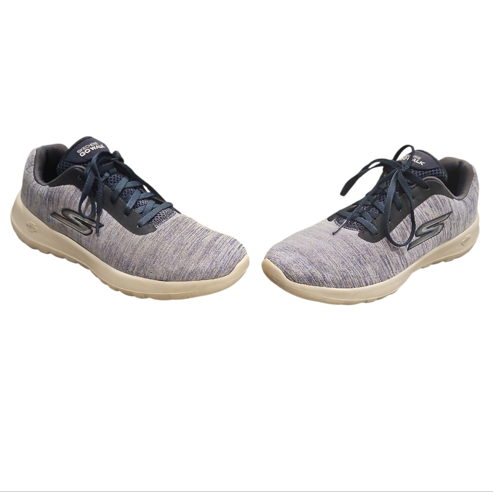 Skechers Go Walk Blue and White Sneakers Size 9 Great Condition - Picture 3 of 10